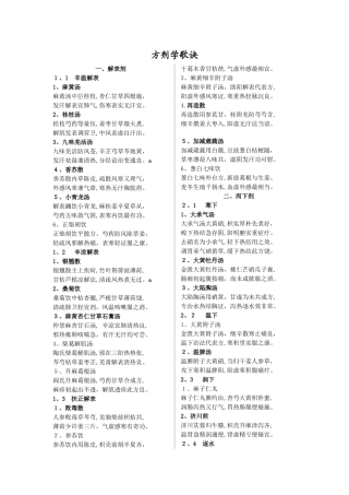 中医考研方剂歌诀