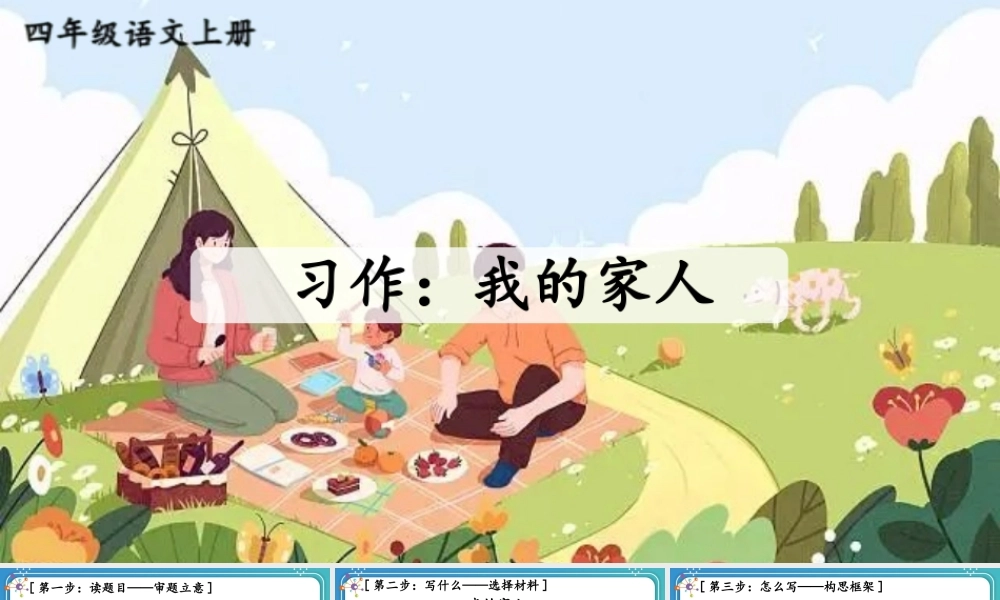 【24统编版】小学语文四年级上册第二单元习作：我的家人课件