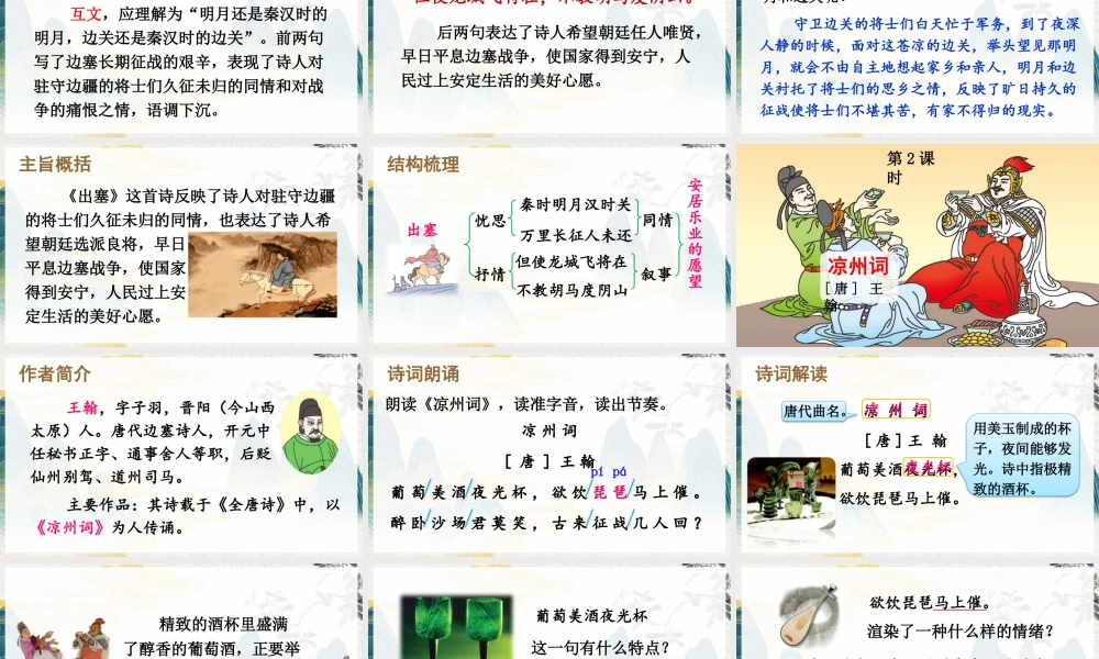 【24统编版】小学语文四年级上册第七单元21 古诗三首课件