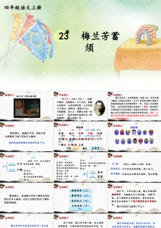 【24统编版】小学语文四年级上册第七单元23 梅兰芳蓄须课件