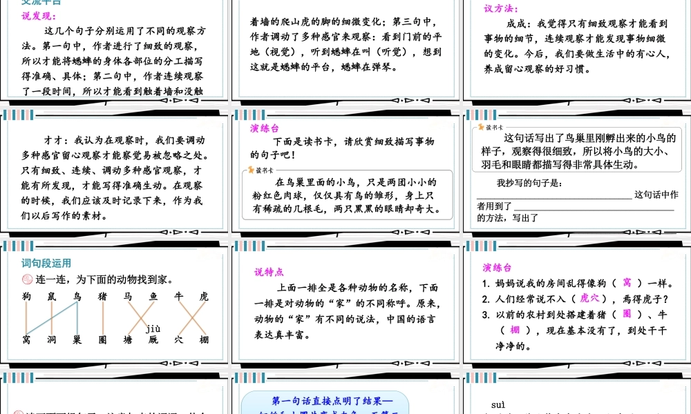 【24统编版】小学语文四年级上册第三单元语文园地三课件