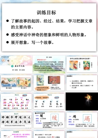 【24统编版】小学语文四年级上册第四单元12 盘古开天地课件