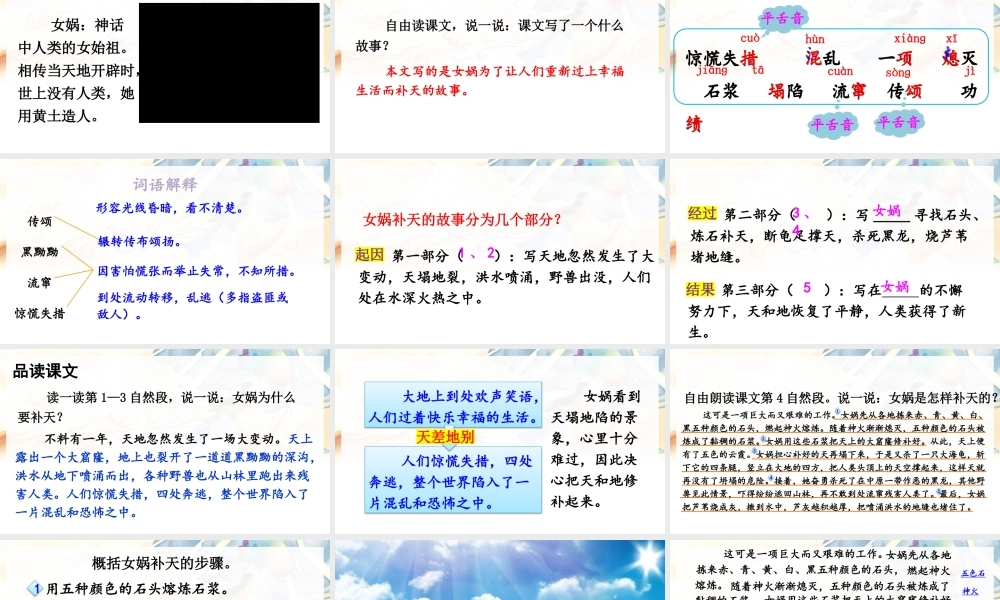 【24统编版】小学语文四年级上册第四单元15 女娲补天课件