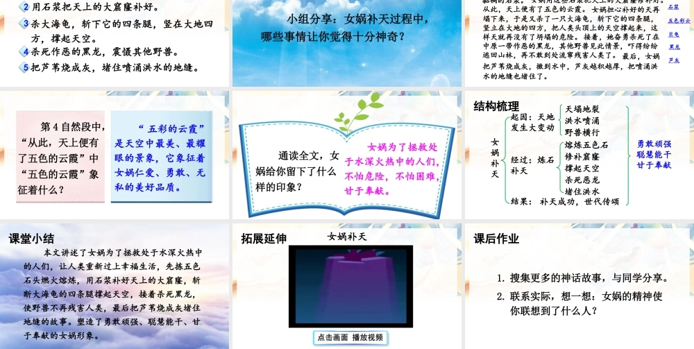 【24统编版】小学语文四年级上册第四单元15 女娲补天课件