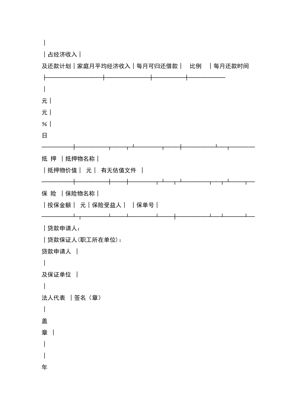 中国人民建设银行城镇居民住房抵押贷款申请表_第3页