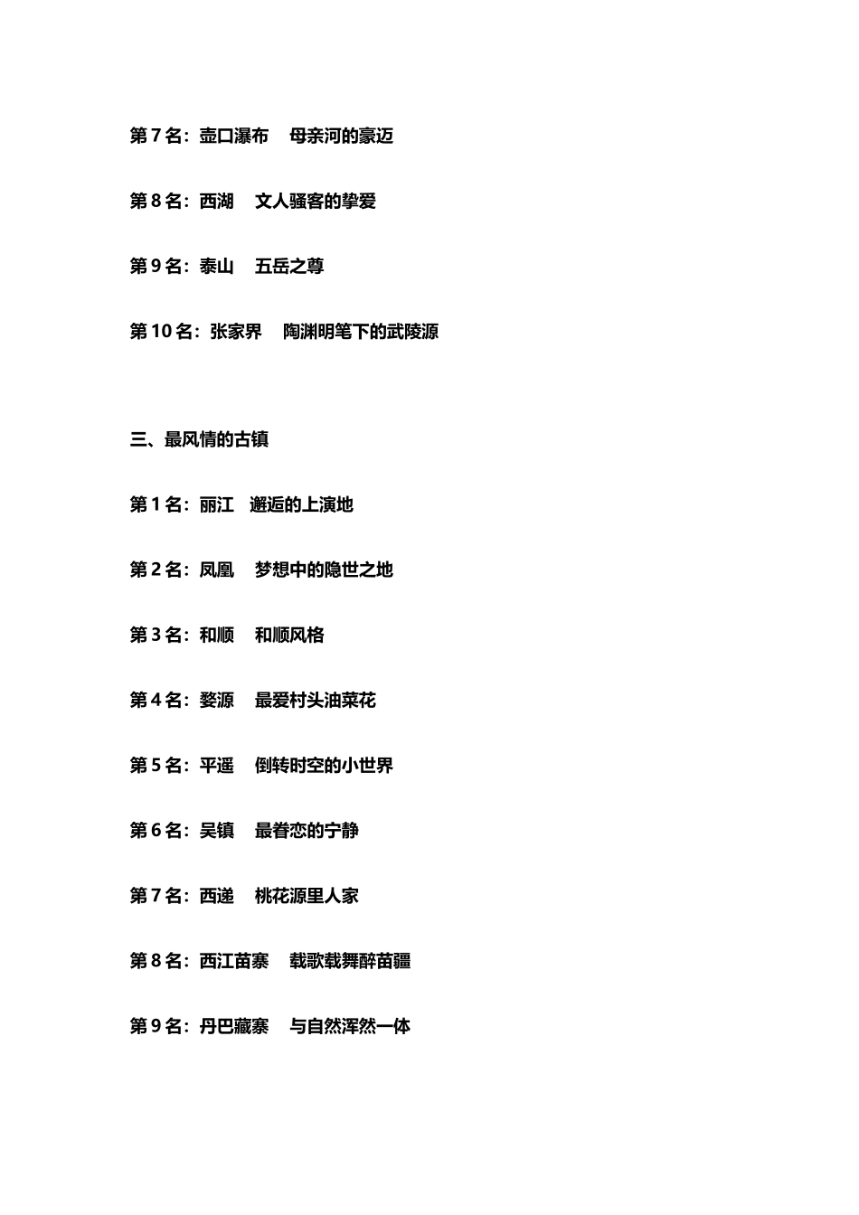 中国旅游景点排行榜_第3页