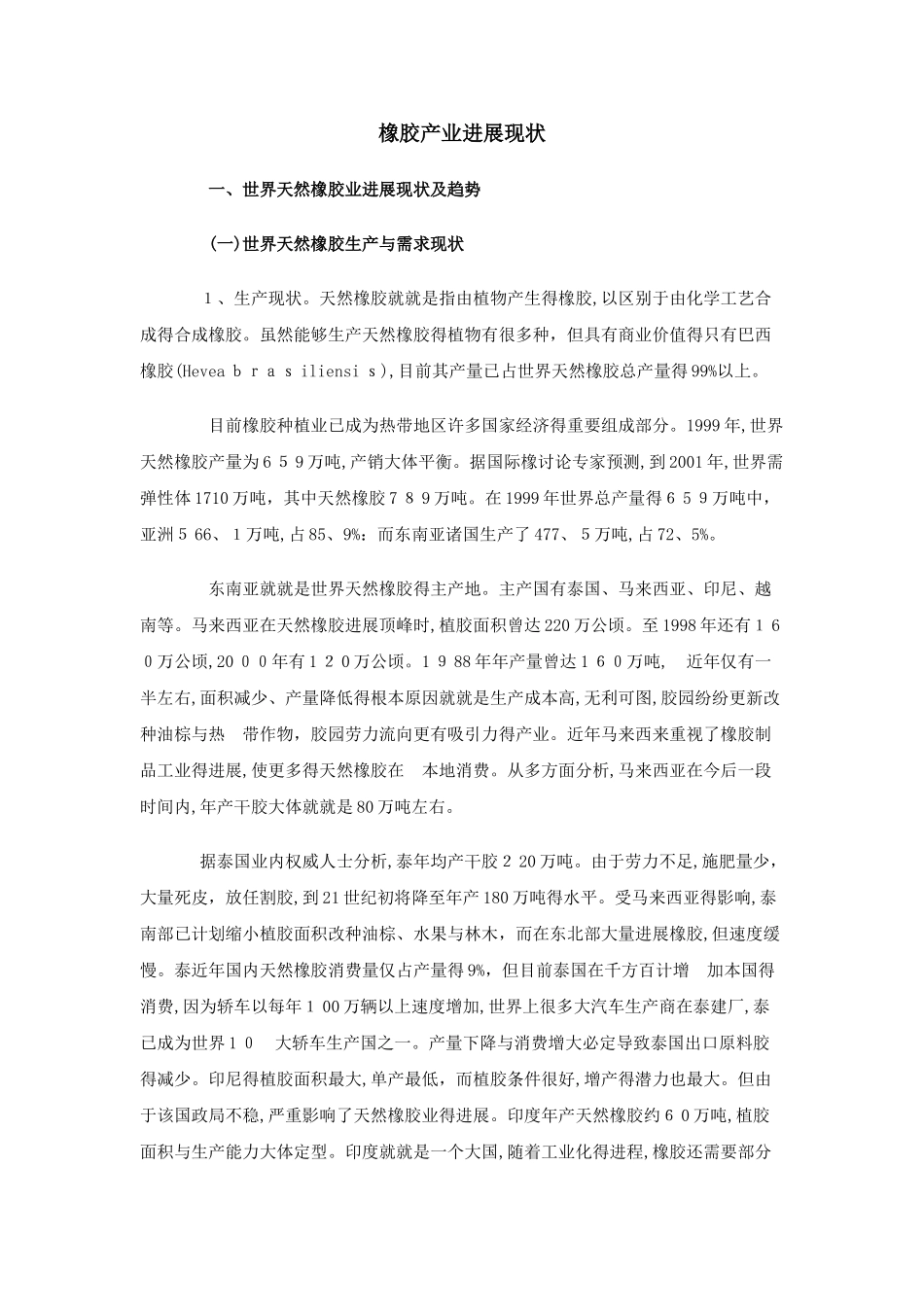 中国橡胶产业现状及发展前景_第1页