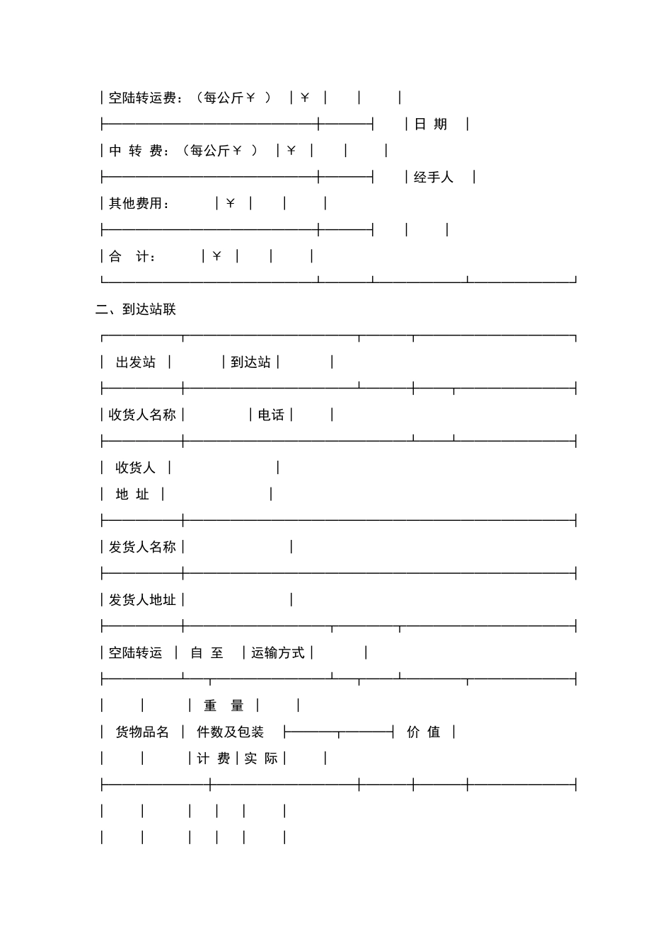 中国民用航空货运单_第2页