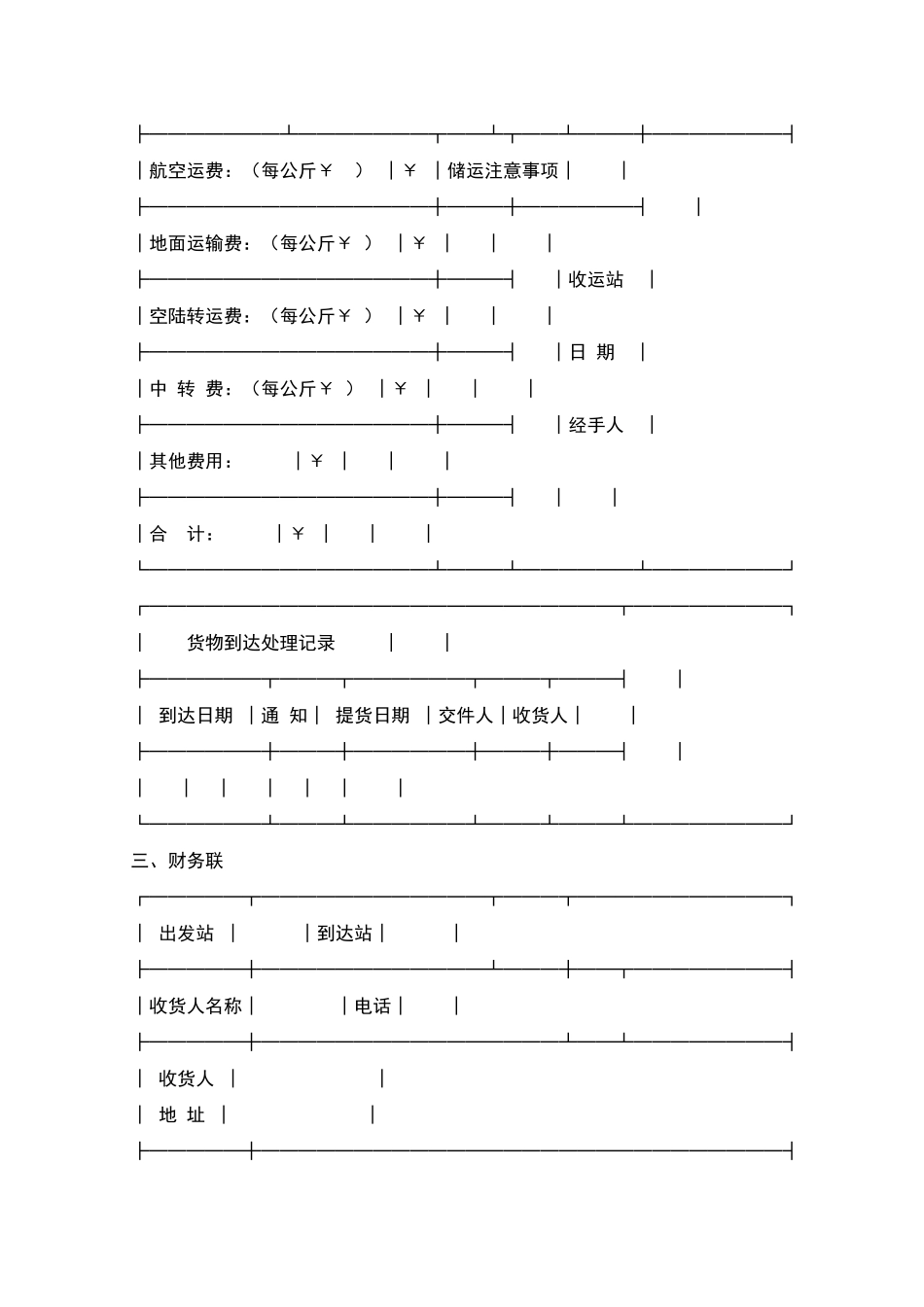 中国民用航空货运单_第3页