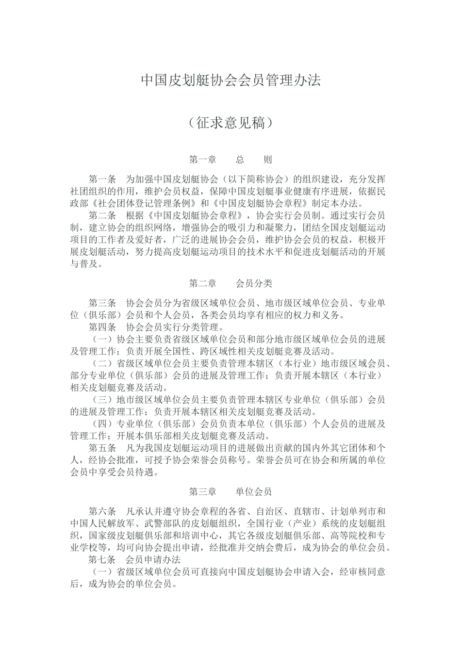 中国皮划艇协会会员管理办法_第1页