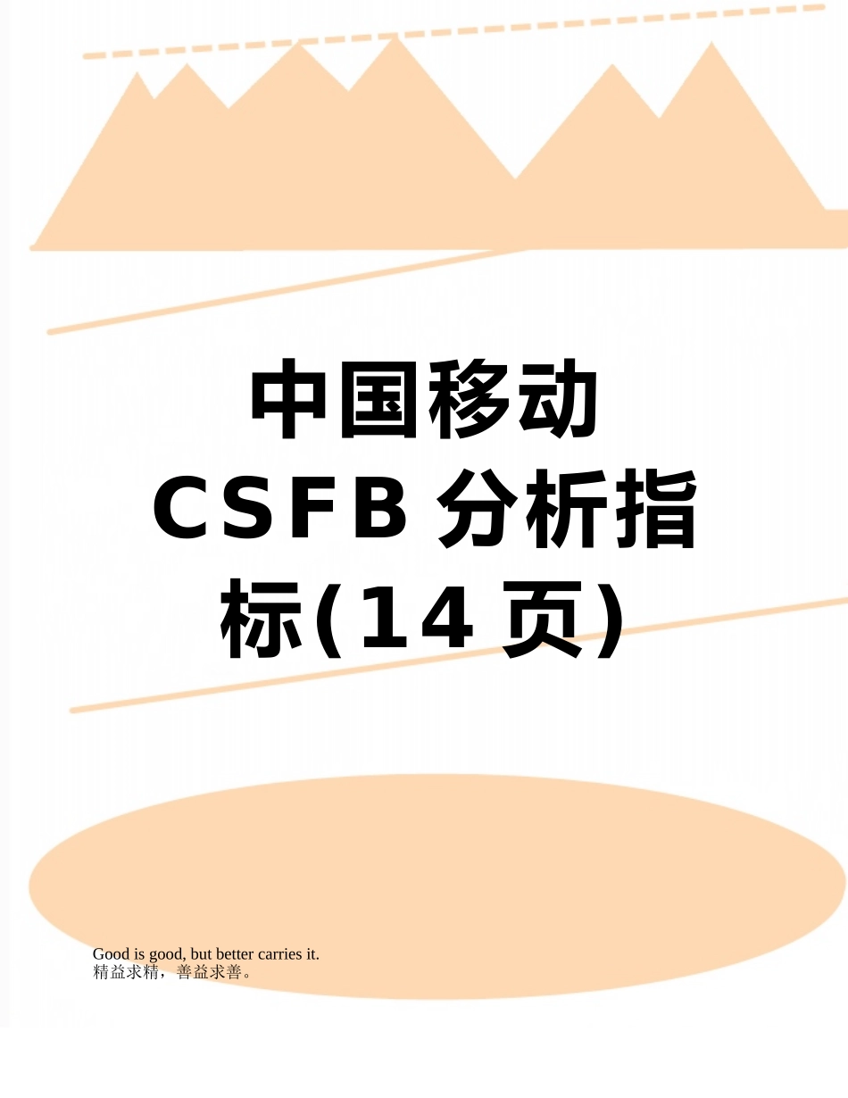 中国移动CSFB分析指标_第1页