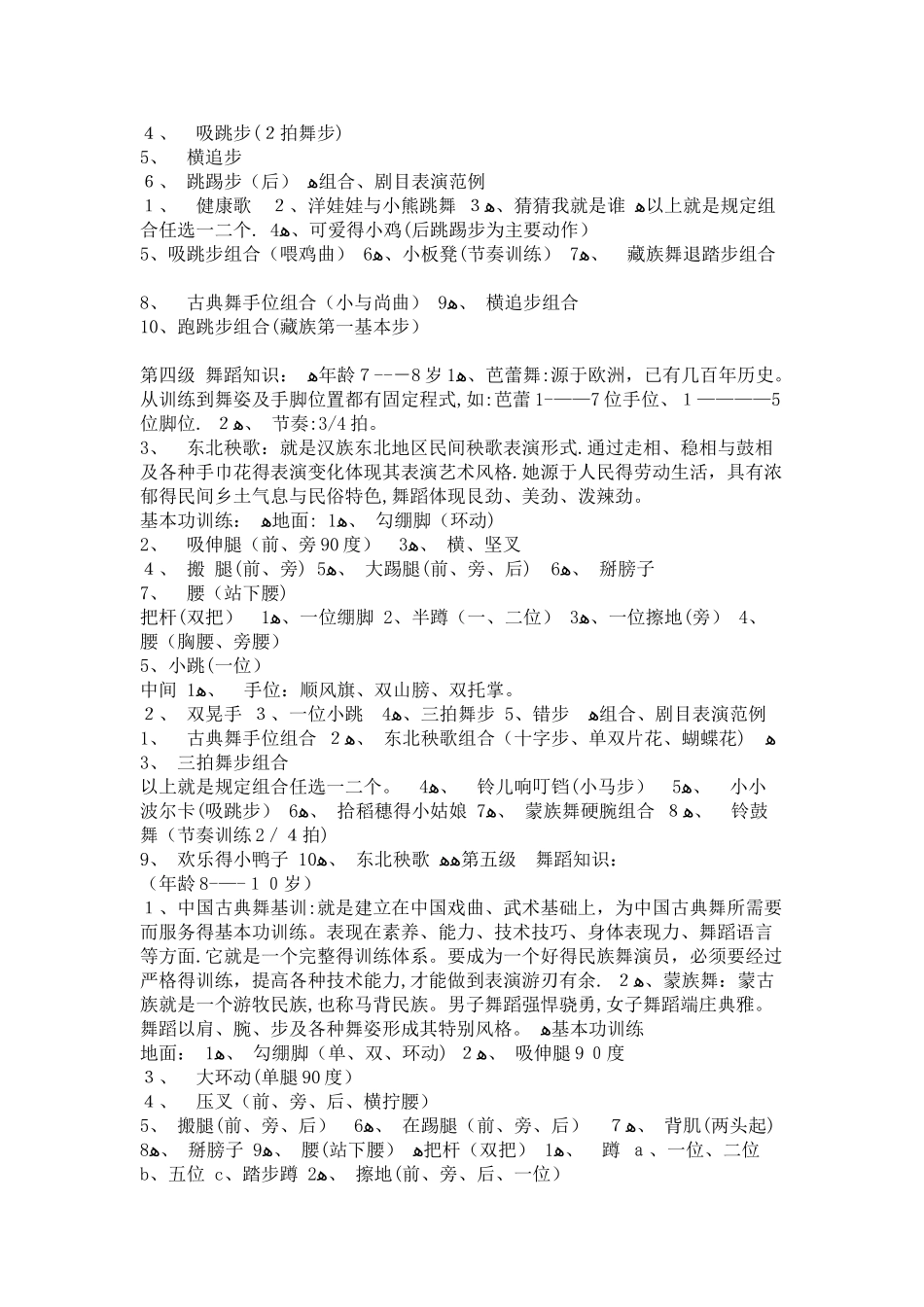 中国舞蹈考级内容_第2页