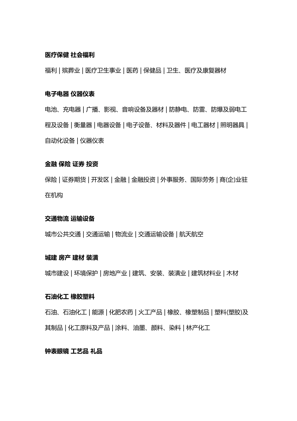 中国行业分类大全_第3页