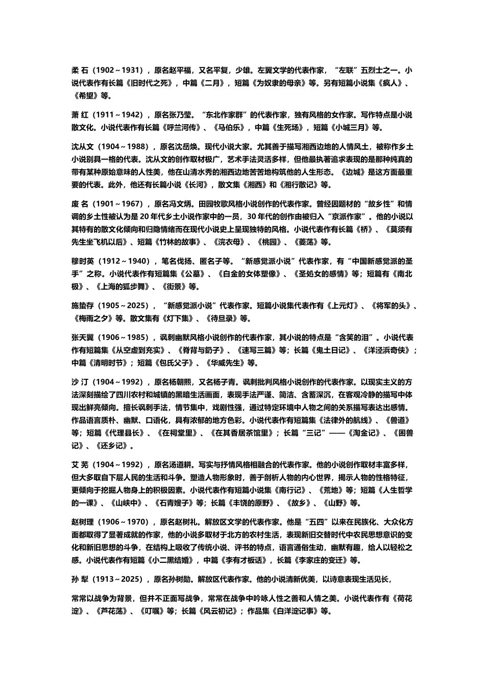 中国近代文学作家及作品_第3页