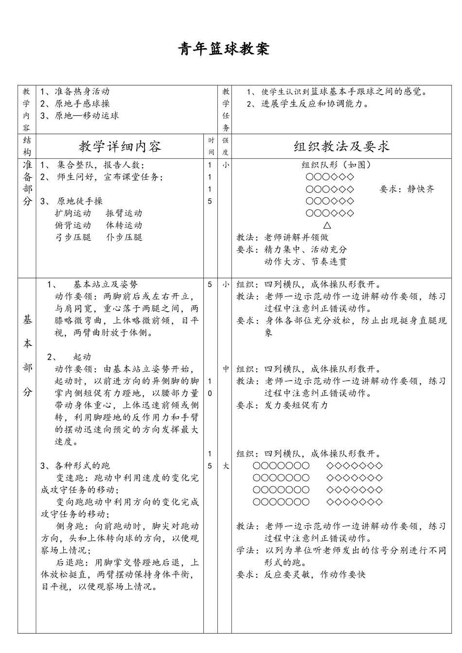 中学体育课篮球教案_第1页