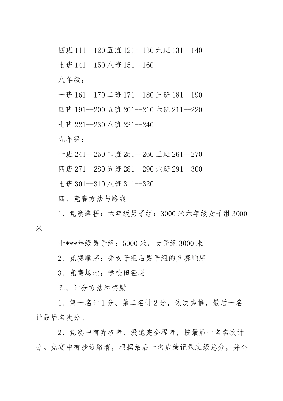 中学冬季长跑比赛竞赛规程_第2页