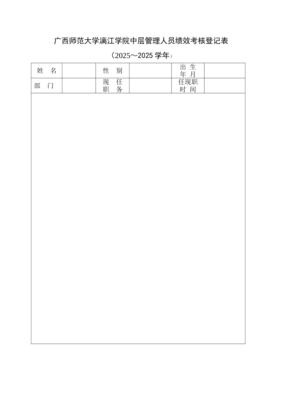 中层管理人员绩效考核登记表_第2页