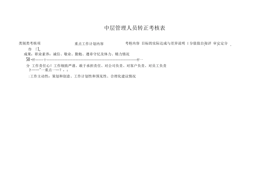中层管理人员转正考核表_第2页