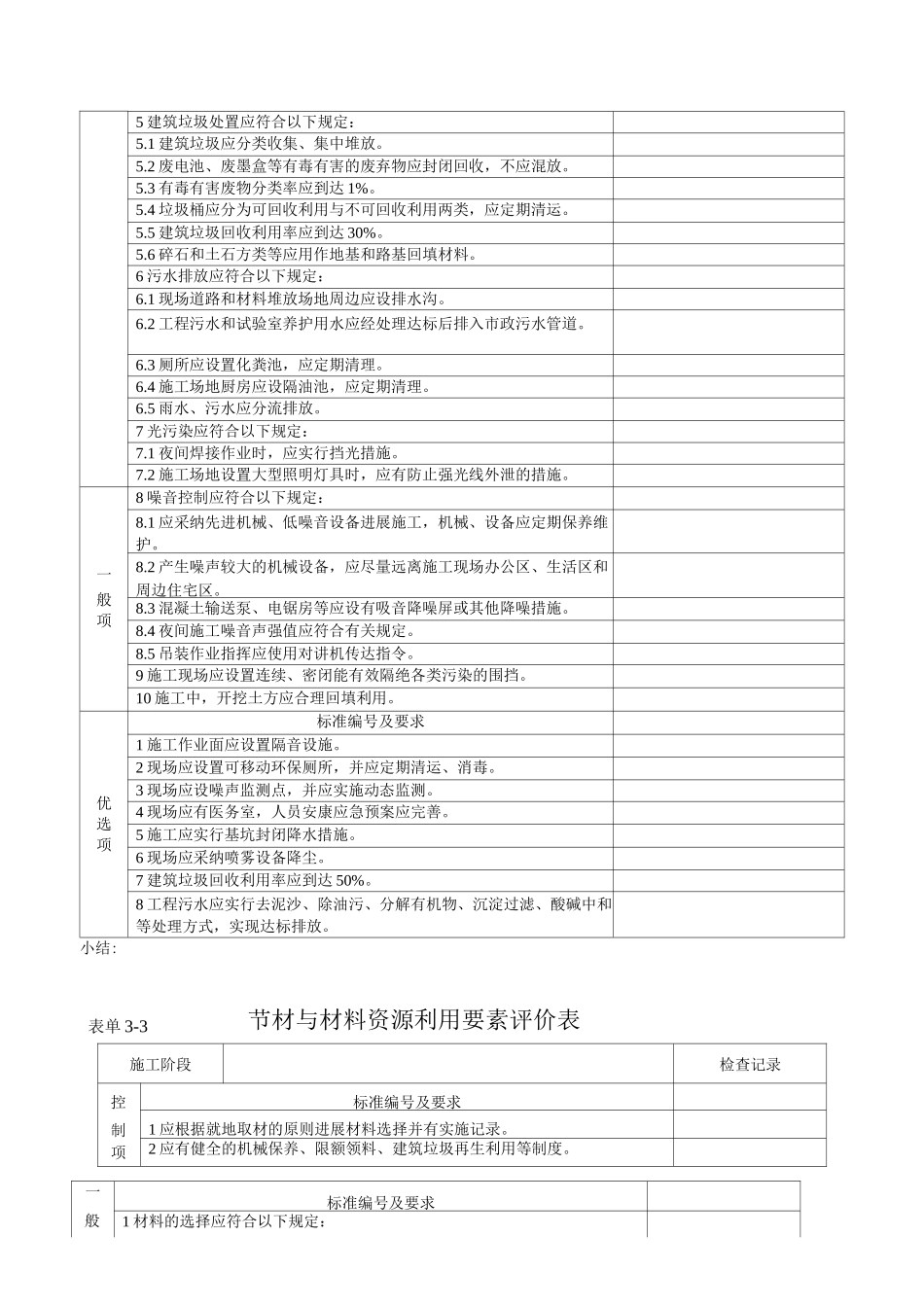 中建八局绿色施工达标工程验收检查记录表_第3页