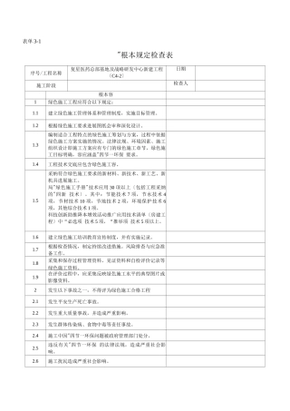 中建八局绿色施工达标工程验收检查记录表
