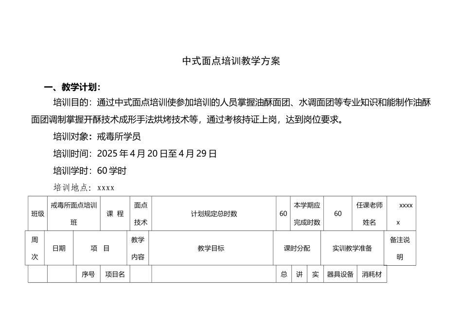中式面点教学方案_第2页