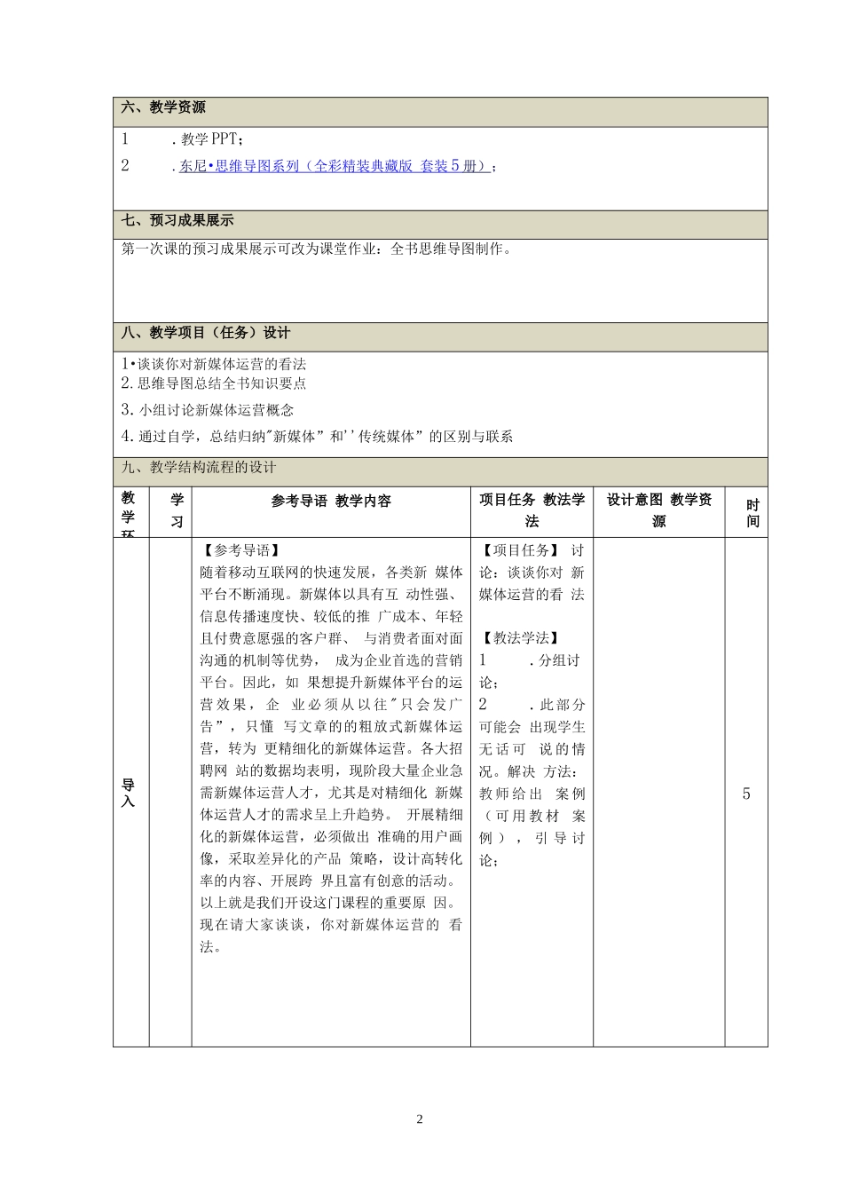 新媒体运营 教案全套_第2页