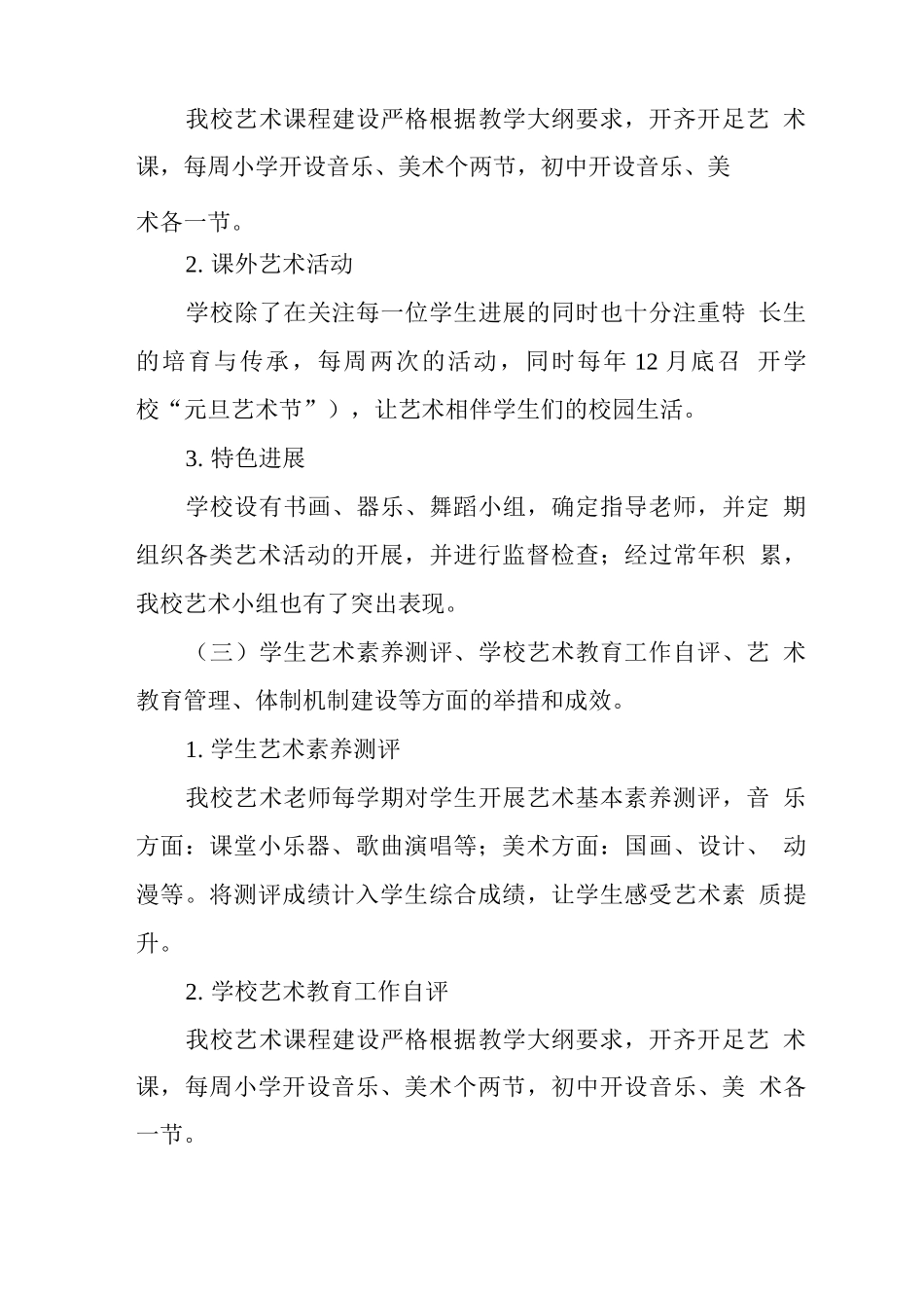 中心学校2025年艺术教育发展年度报告_第3页