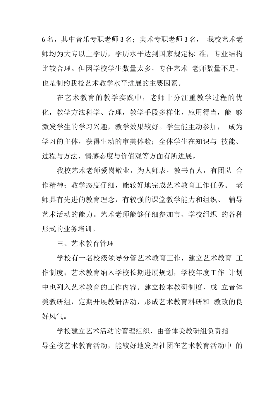 中心学校艺术教育发展年度报告_第2页