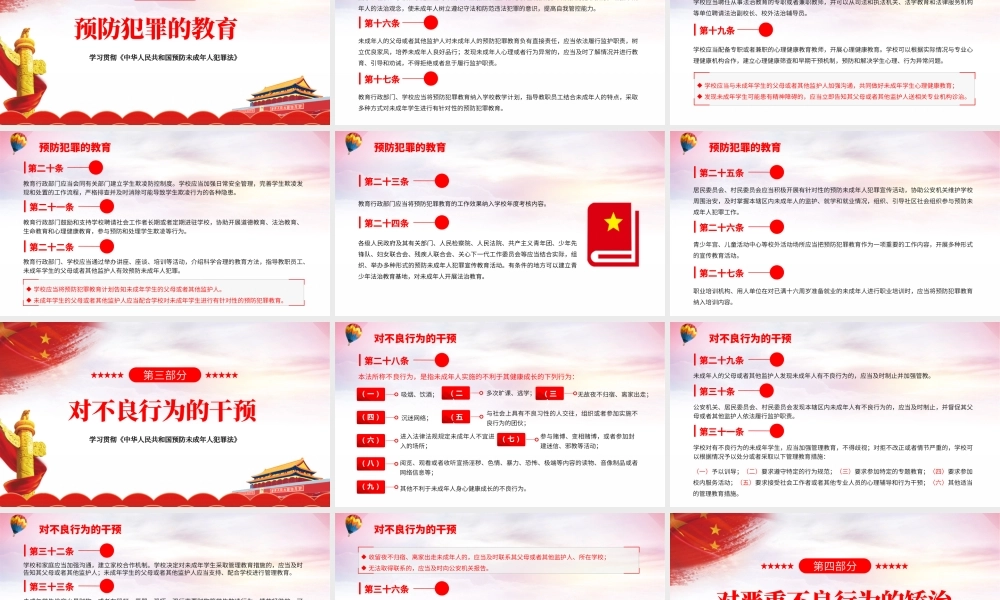 预防未成年人犯罪法课件