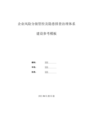 纺织企业风险分级管控及隐患排查治理体系汇编模板