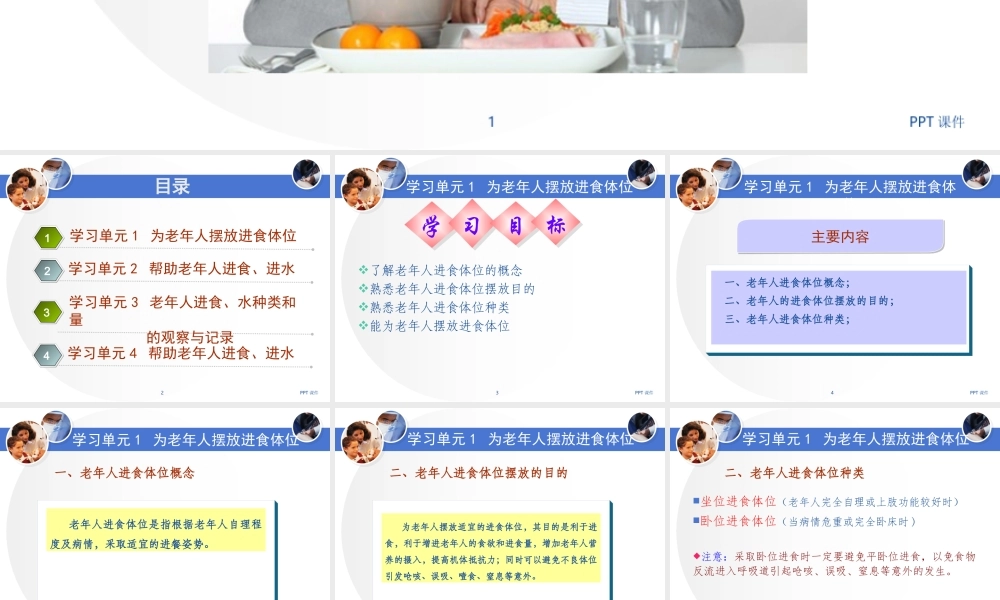 养老护理员培训--饮食照料课件