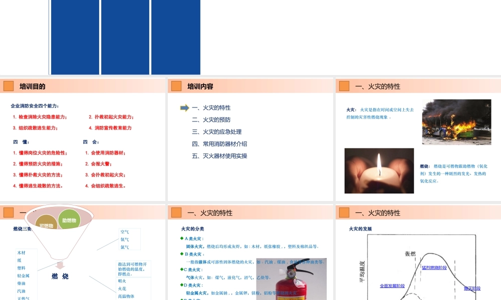 企业消防安全知识培训