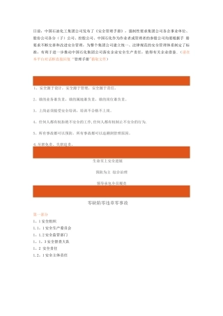 中石化安全管理手册