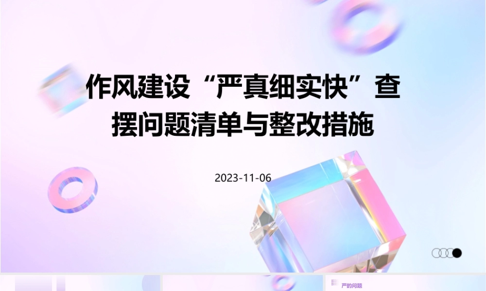 作风建设“严真细实快”查摆问题清单与整改措施
