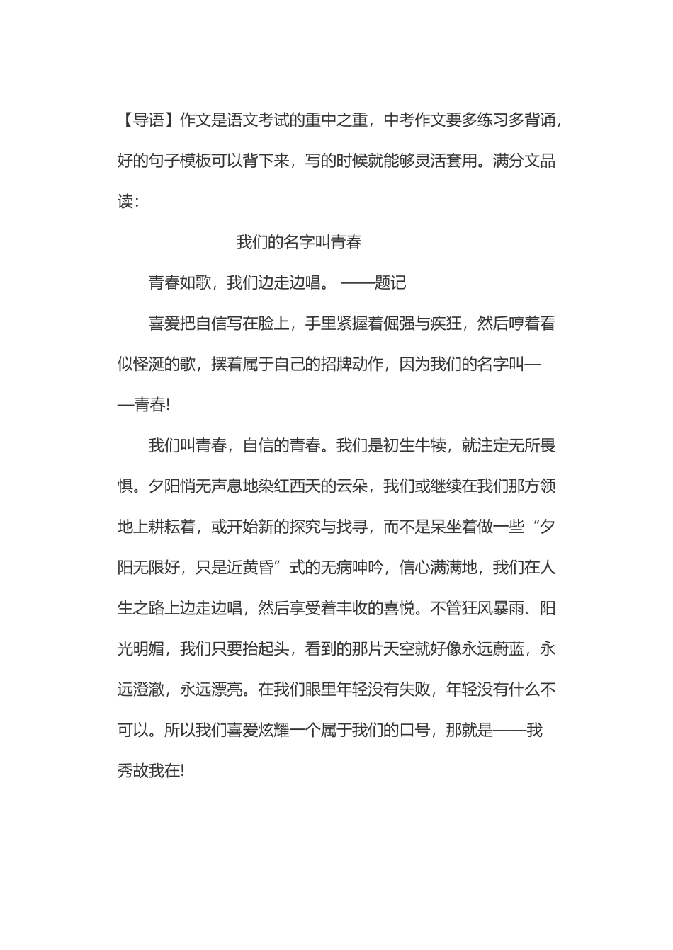 中考满分作文33856_第2页