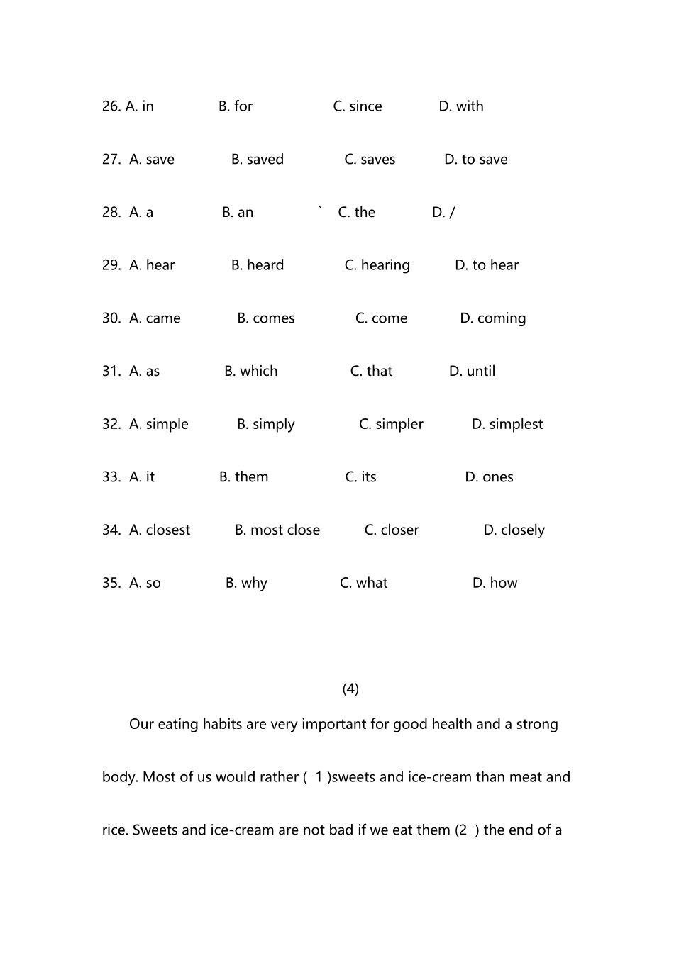 中考语法选择_第3页