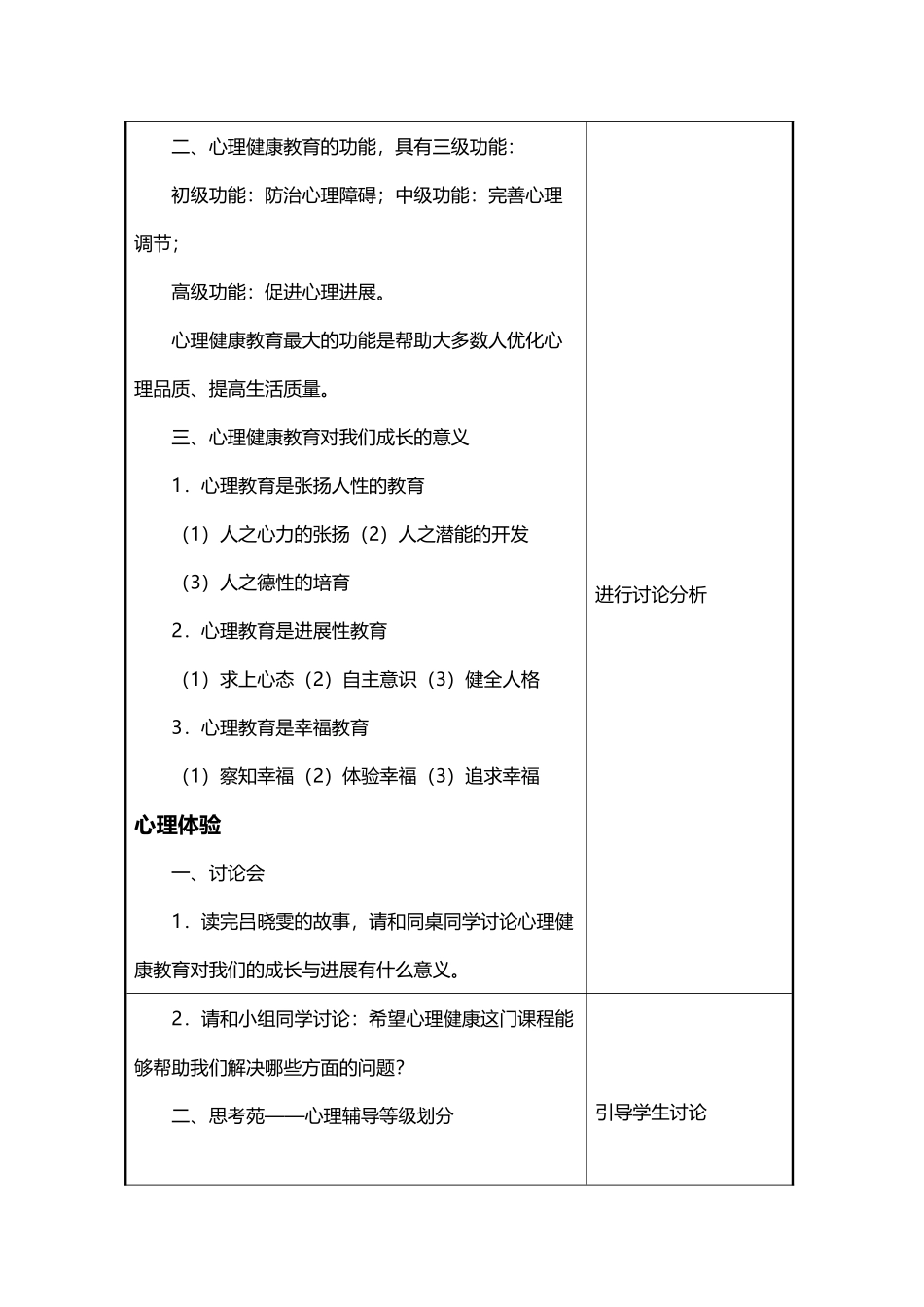 中职生《心理健康》教案完整版_第3页