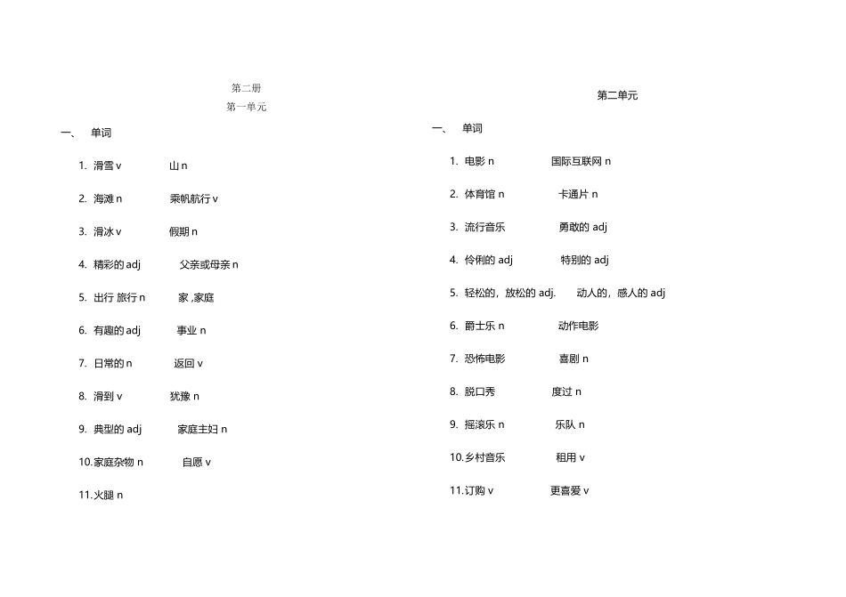 中职英语基础模块第二册_第2页