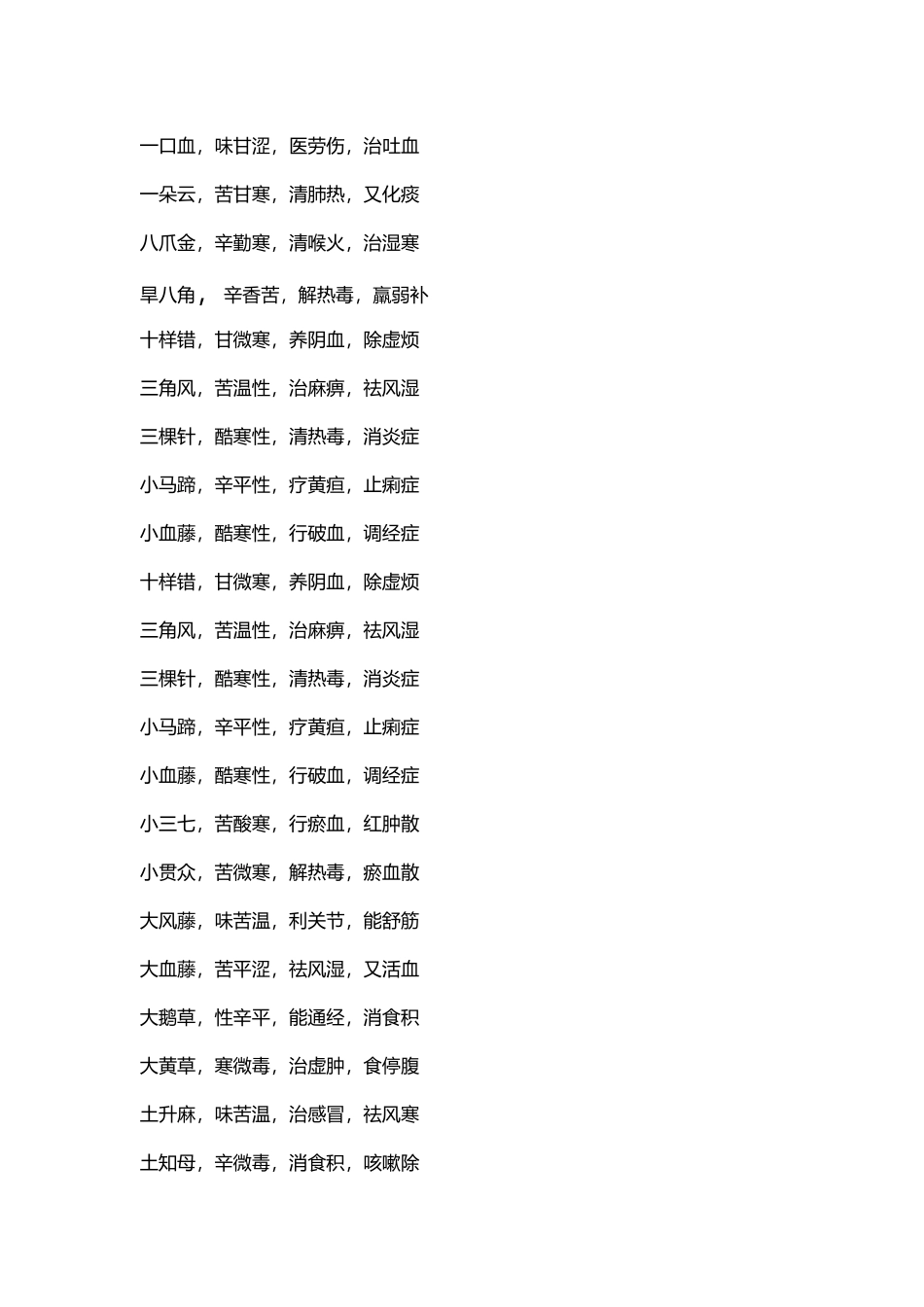 中草药三字经顺口溜_第2页