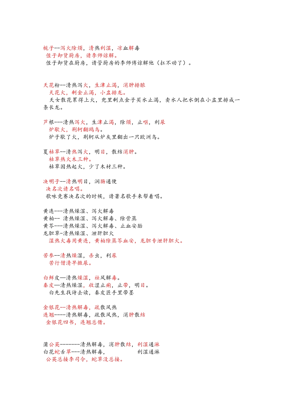 中药巧记口诀_第3页