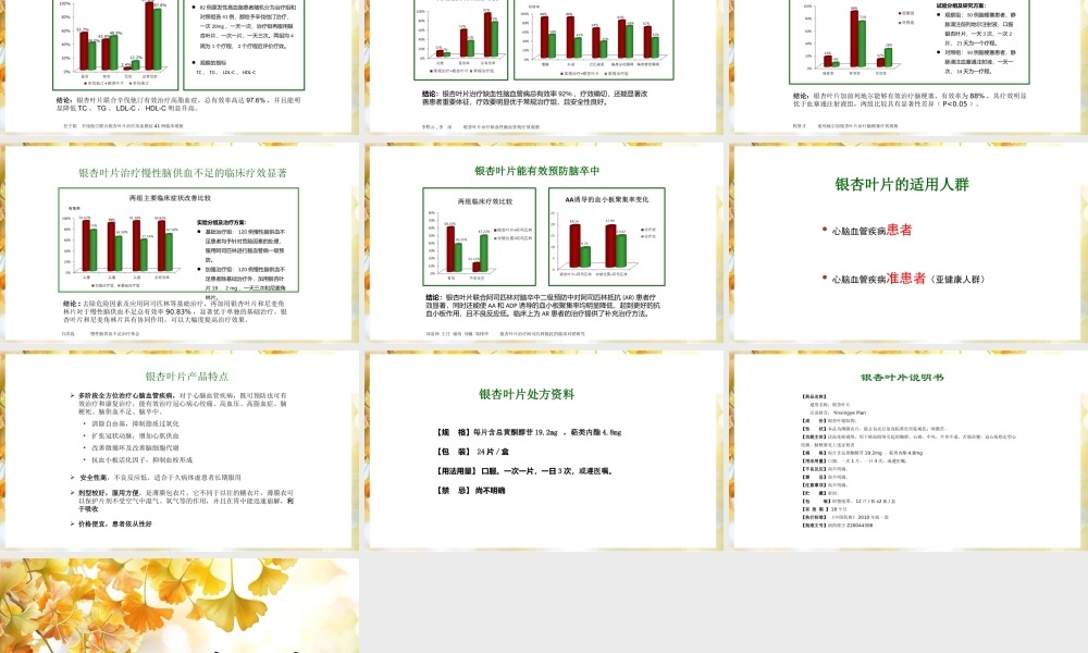 银杏叶药理介绍