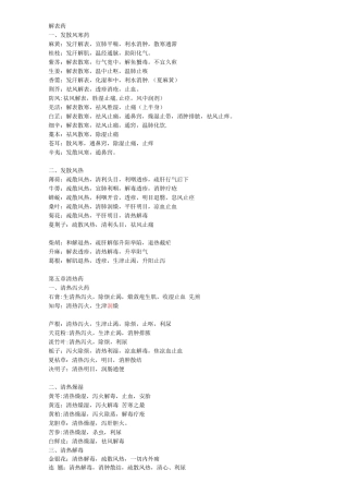 中西医结合主治医师中药学笔记