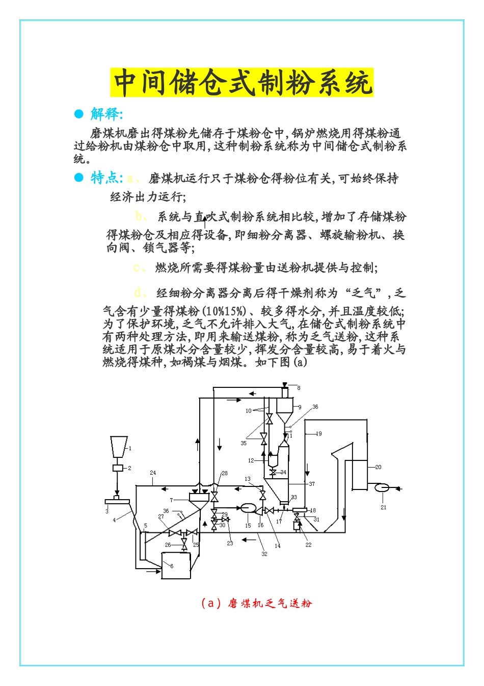 中间储仓式制粉系统_第1页