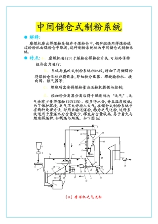 中间储仓式制粉系统