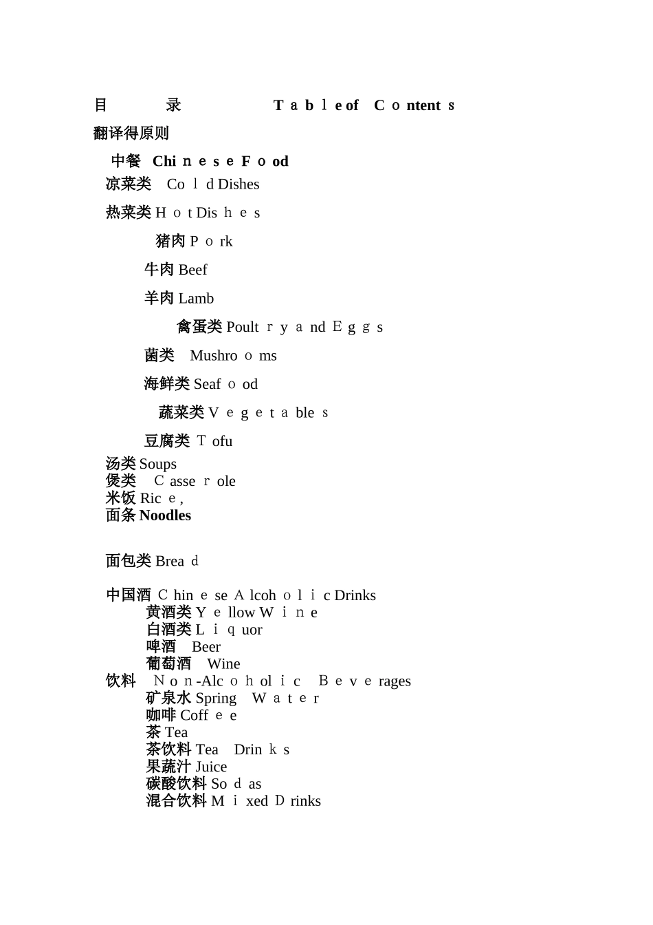 中餐菜单菜名_第2页