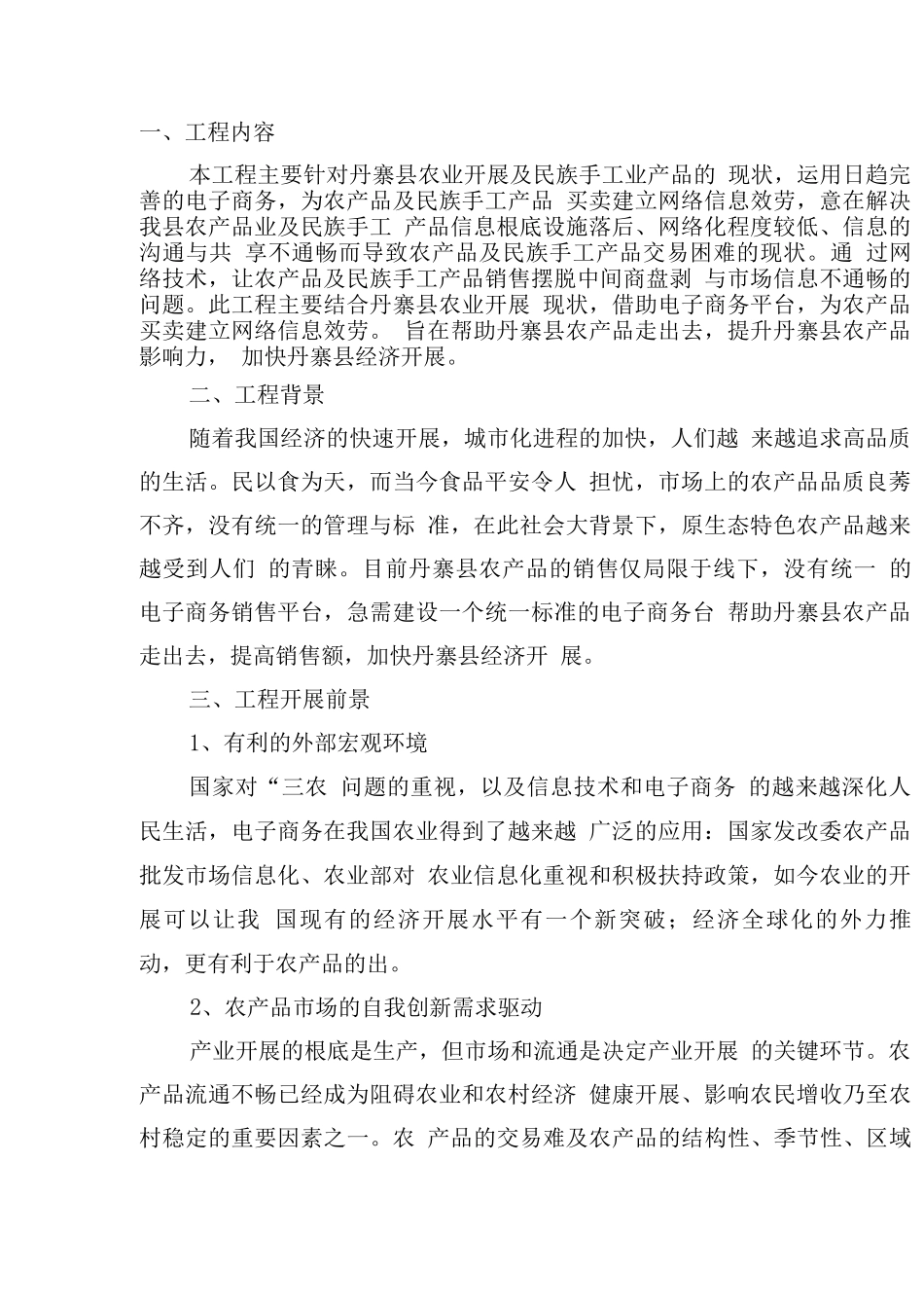 丹寨县农村电子商务创业计划书_第3页