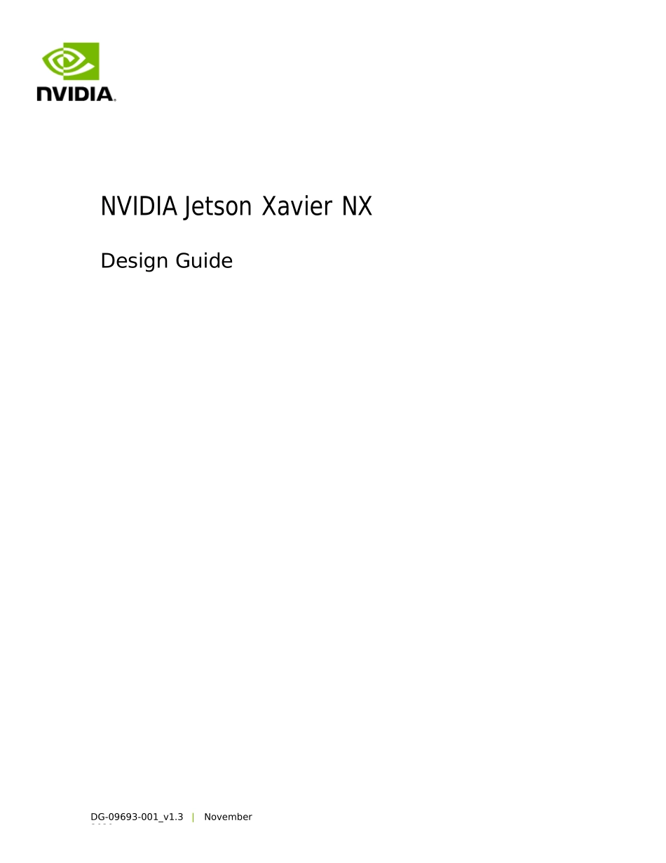 Jetson_Xavier_NX_Product_Design_Guide_DG-09693-001_v1.3硬件设计资料_第1页