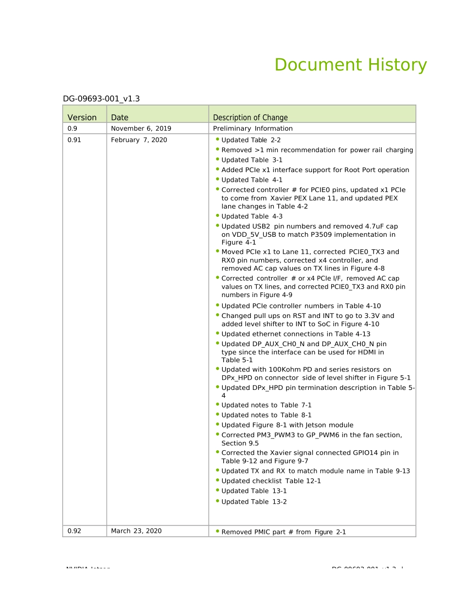 Jetson_Xavier_NX_Product_Design_Guide_DG-09693-001_v1.3硬件设计资料_第2页