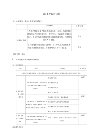 主变保护二次调试报告3