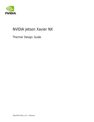 NVIDIA Jetson Xavier NX Thermal Design Guide原版完整文件